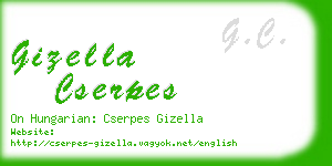 gizella cserpes business card